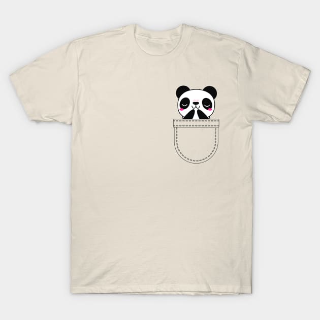 Kawaii panda in pocket T-Shirt by Shirt Vibin